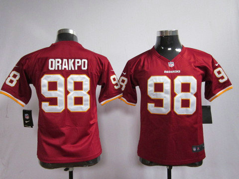 Nike Youth Washington Redskins 98 Brian Orakpo Red Game NFL jerseys